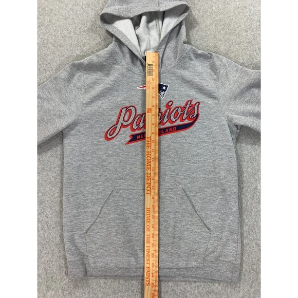 New England Patriots NFL Team Apparel Hoodie Sweatshirt (Youth XL) Gray - Picture 11 of 13